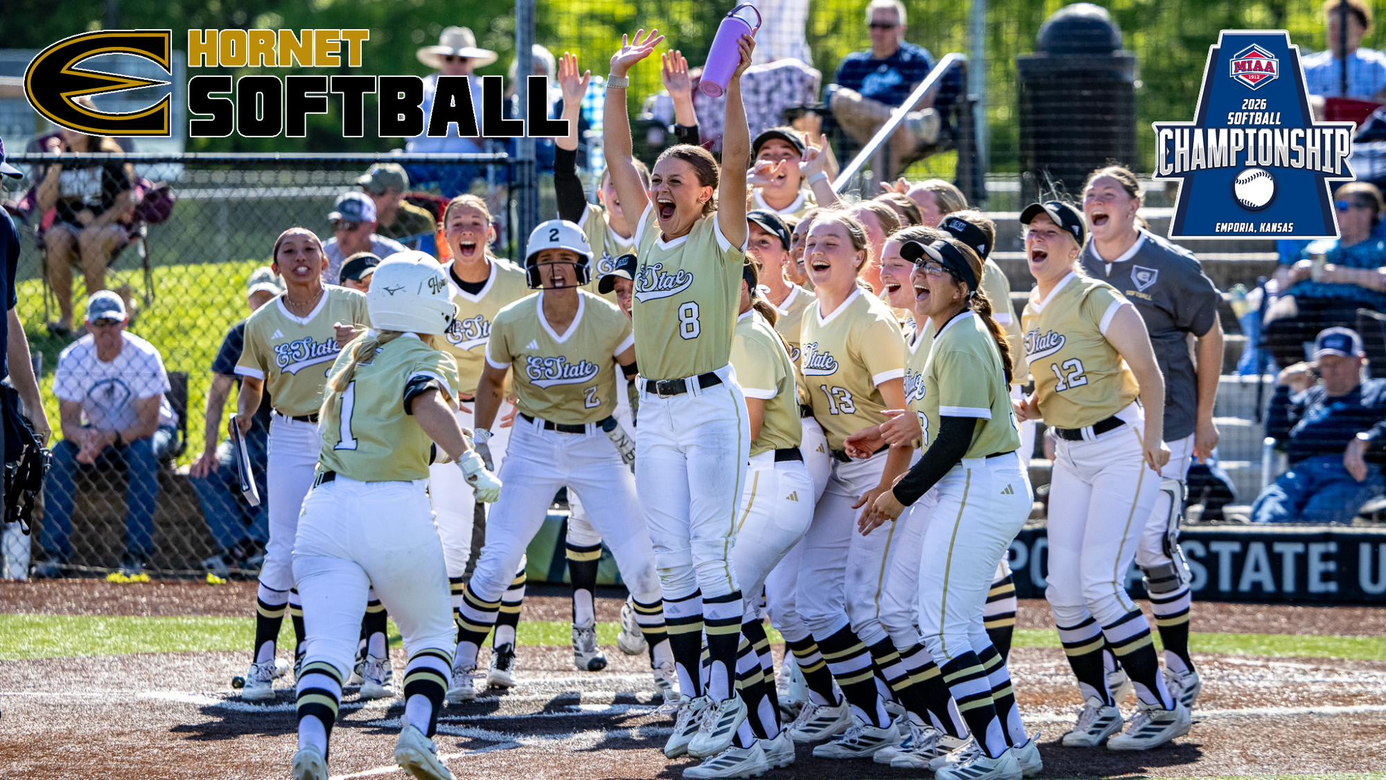 2026 MIAA Tournament Announcement Graphic for Emporia State Softball