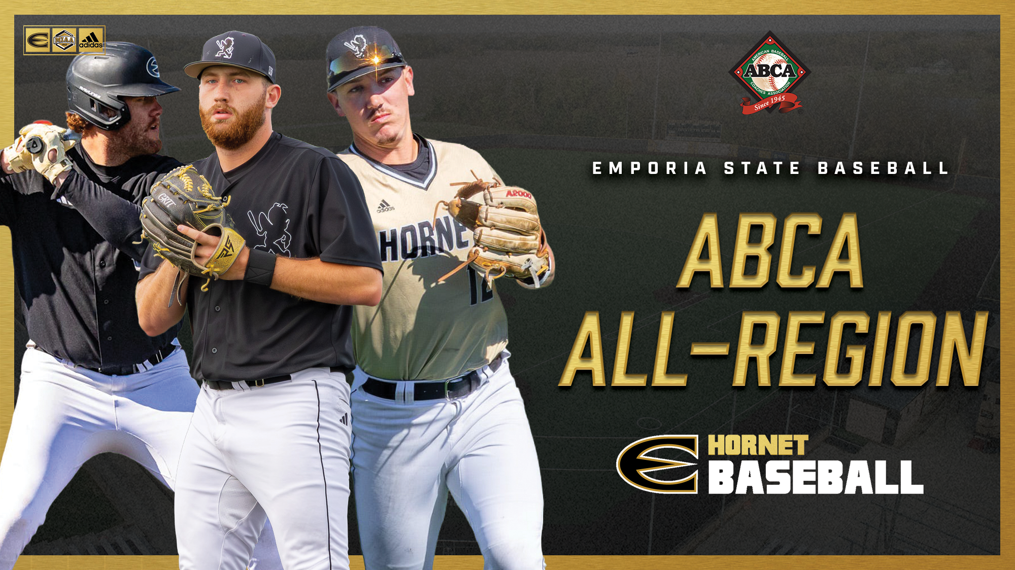 26 ESU Baseball ABCA All-Region Graphic