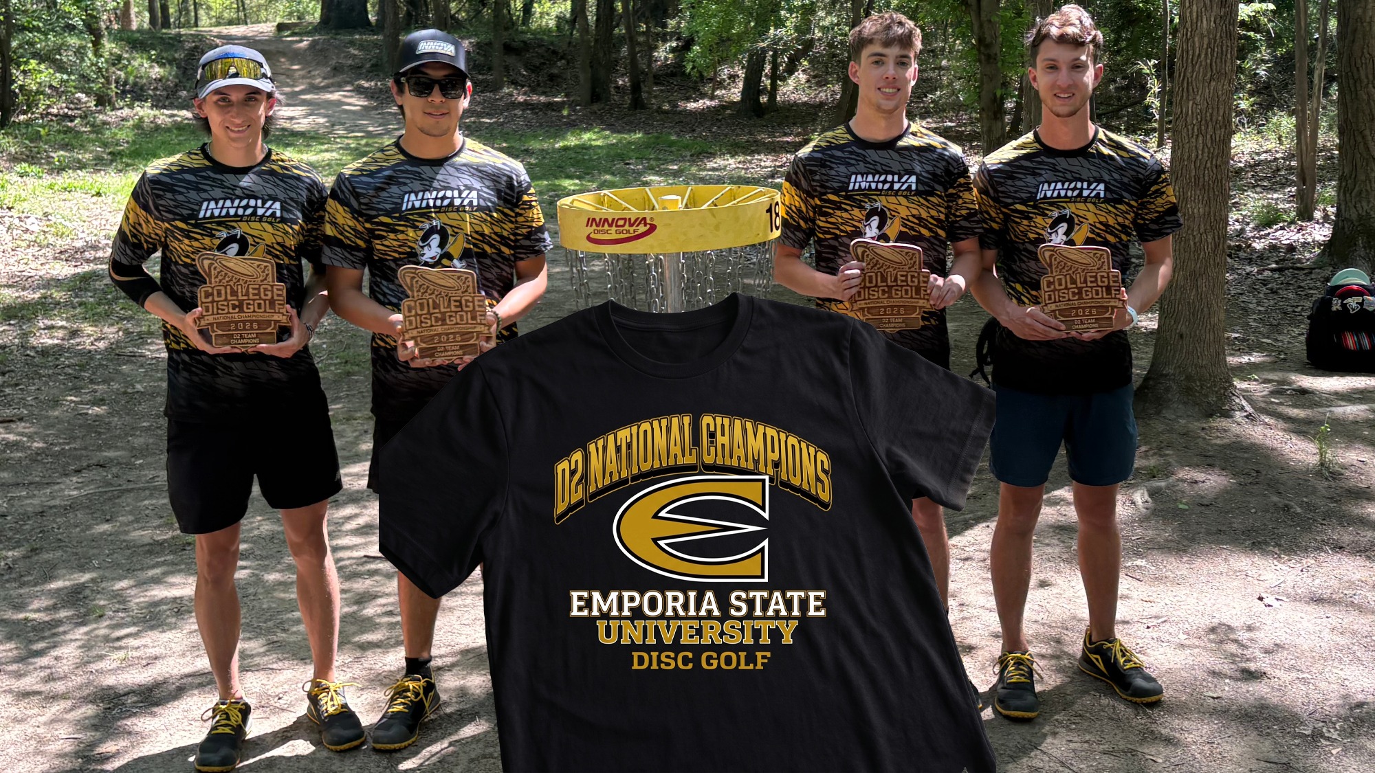 2026 Emporia State Disc Golf National Champions T-Shirt Graphic