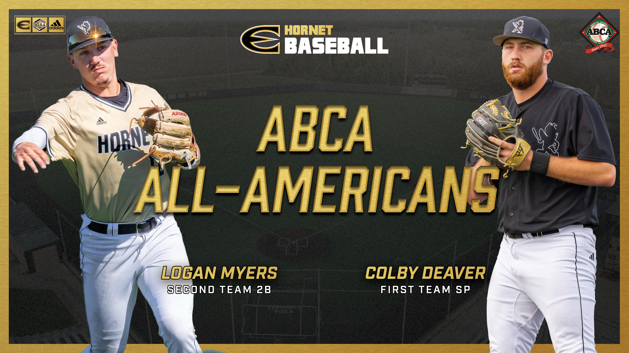 26 ESU Baseball ABCA/Rawlings All Americans - Logan Myers and Colby Deaver
