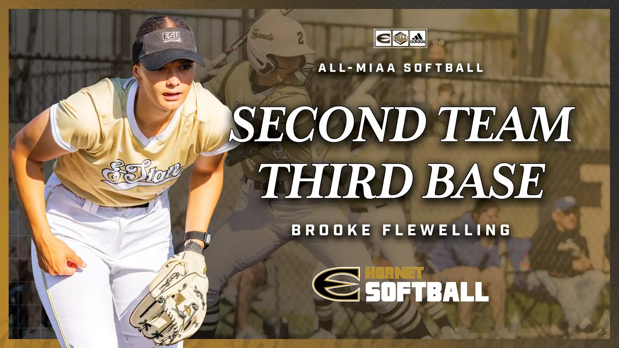 2026 ESU Softball Brooke Fleweling 2nd Team All-MIAA Second Base