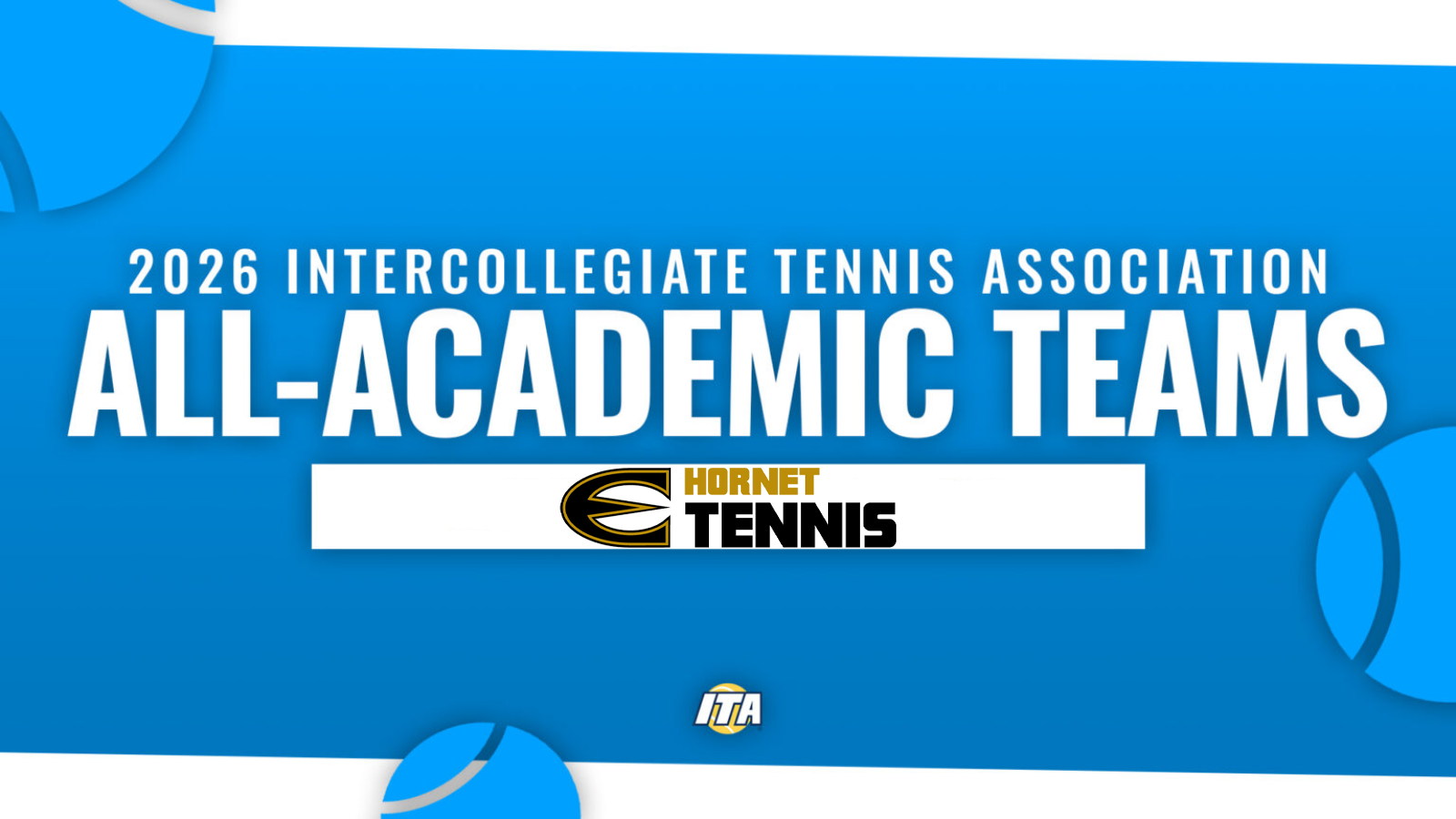 2026 Intercollegiate Tennis Association All Academic Team Graphic
