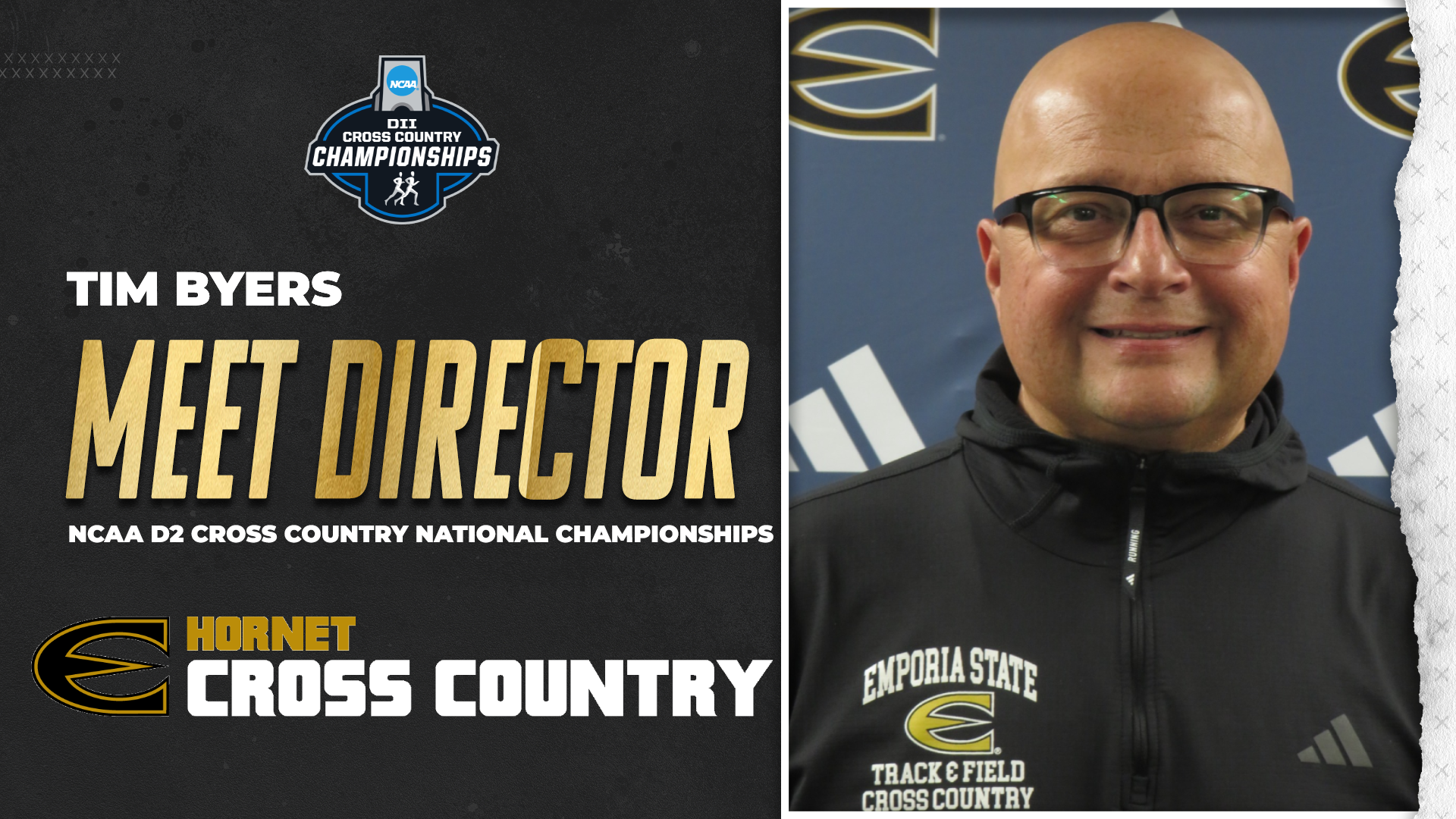 Emporia State Assistant Tim Byers named NCAA Cross Country Meet Director Graphic