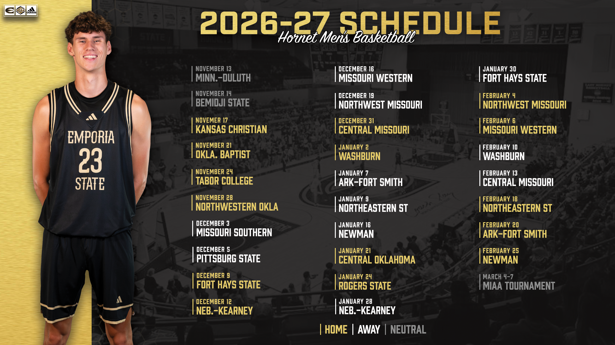 26-27 ESU MBB Schedule Graphic