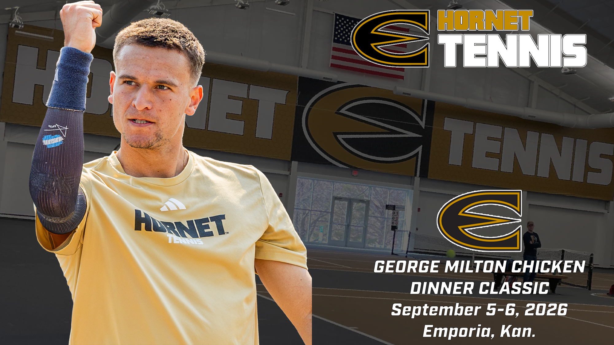 2026 ESU Tennis Chicken Dinner Classic Graphic with Gwendal Mazuay