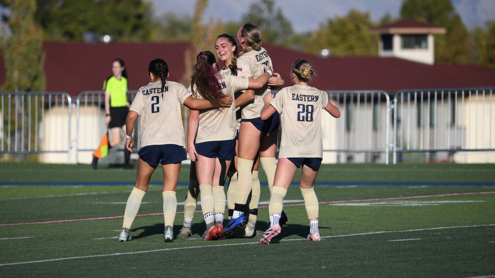 Gjersvold celebrates goal with team