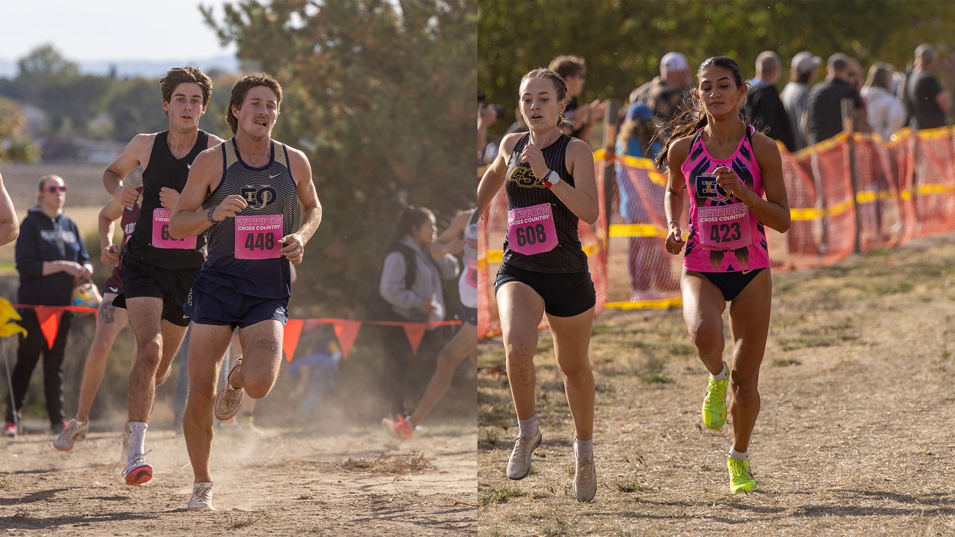 Trevor Nichols & Mia Beightol running at Lewis-Clark Invitational