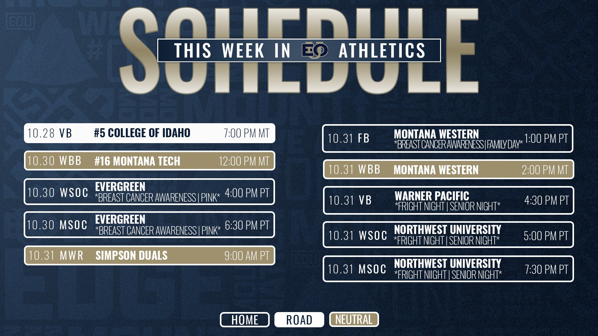 This Week in Mountaineer Athletics: October 26th-31st