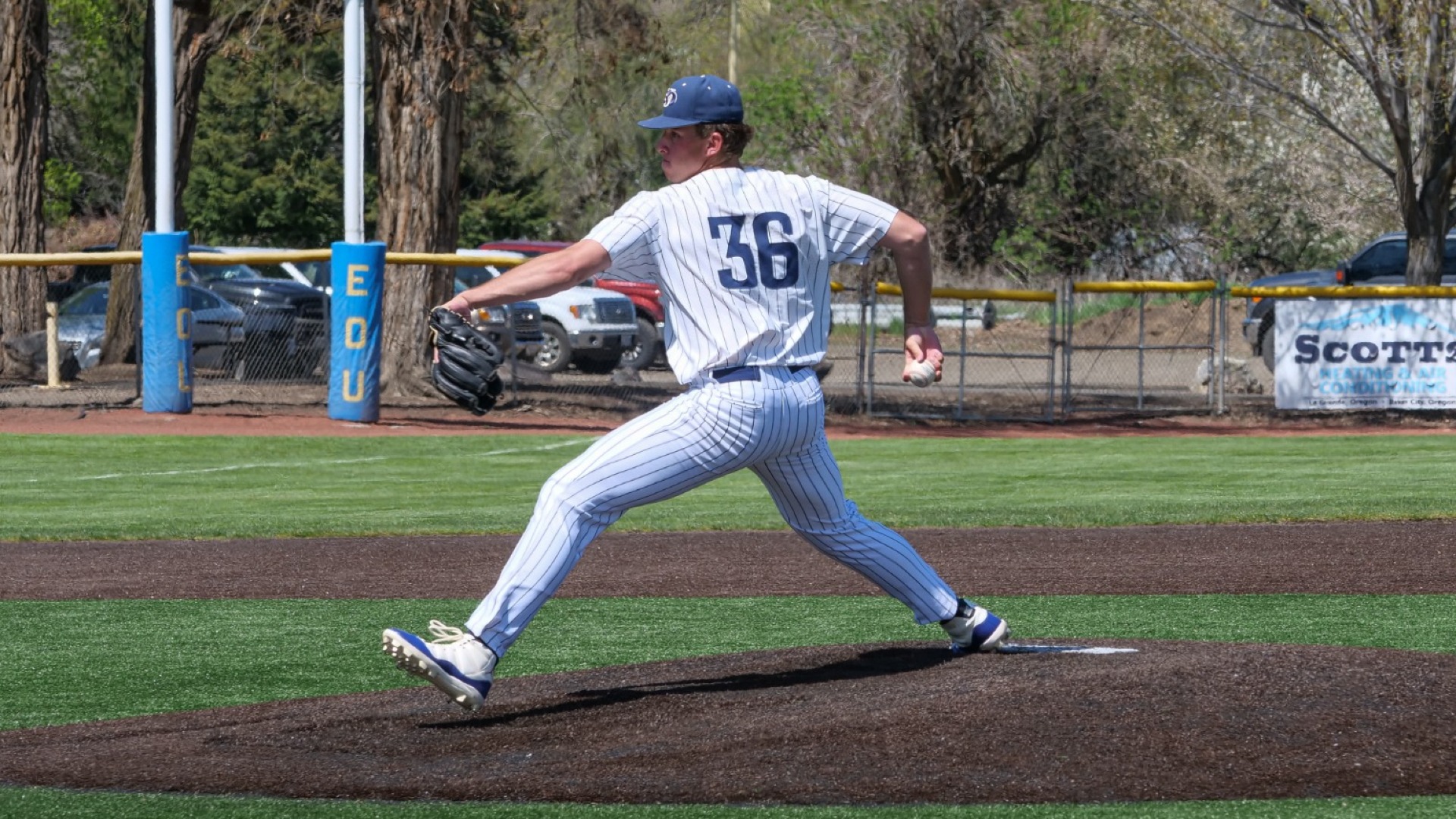 Jake Lenberger pitching
