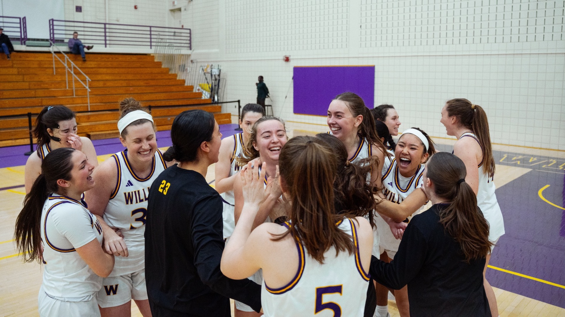 W Basketball OT Celebration