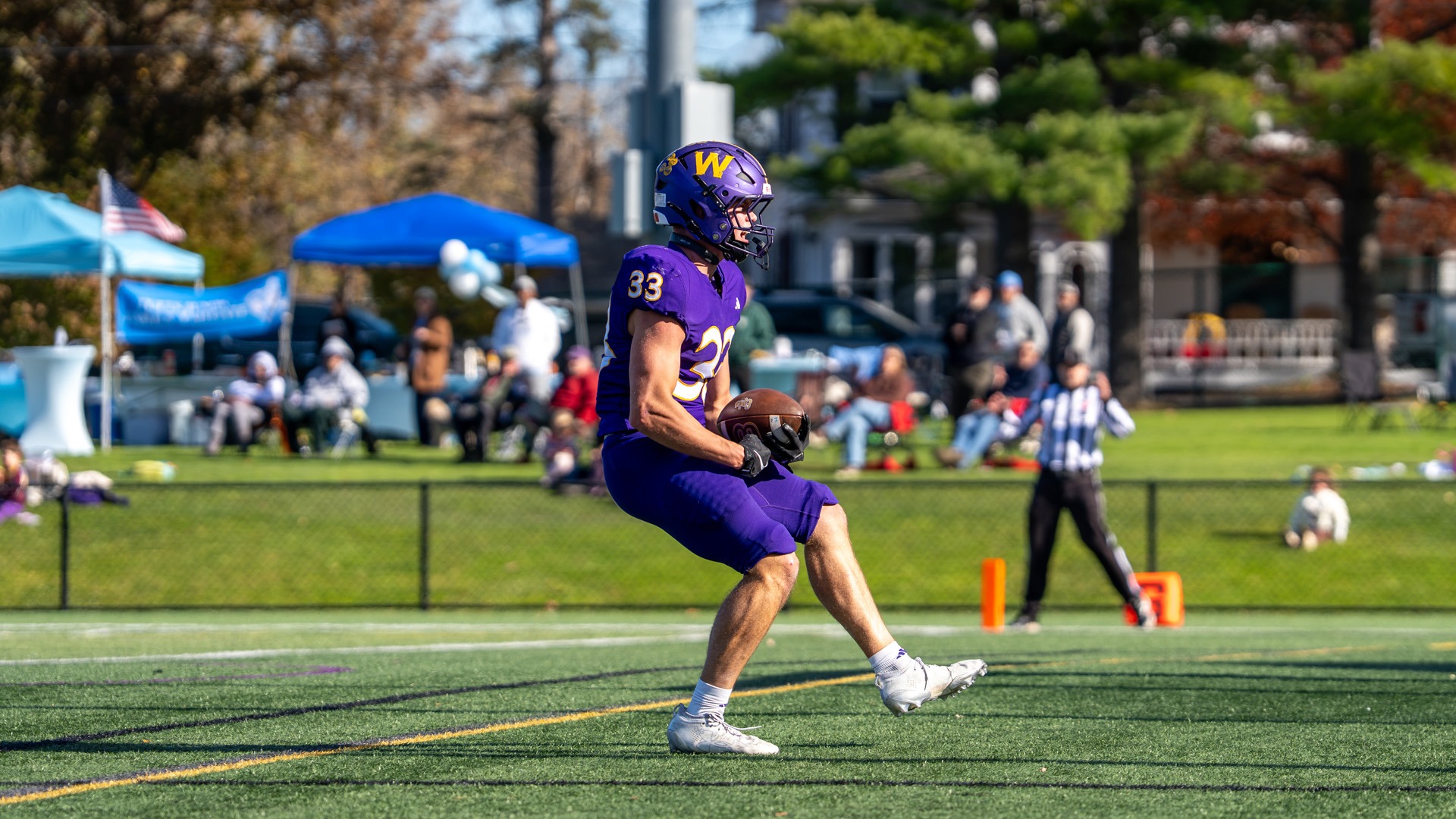 Jack Fabiano reacts to scoring a touchdown against Tufts, Oct. 24, 2026