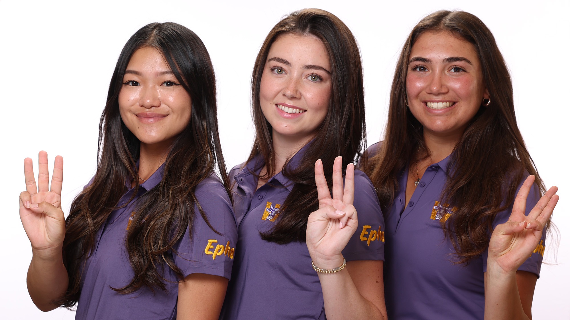 Women's golf Class of 2027 (l-r): Natalie Cheong, Maryanne Grace, Emma Abramson