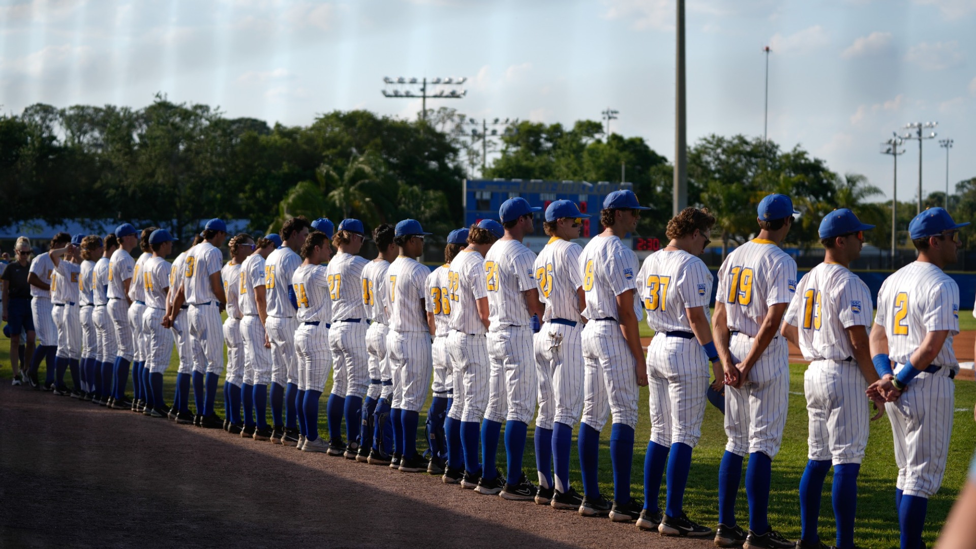 Baseball Standing for Anthem