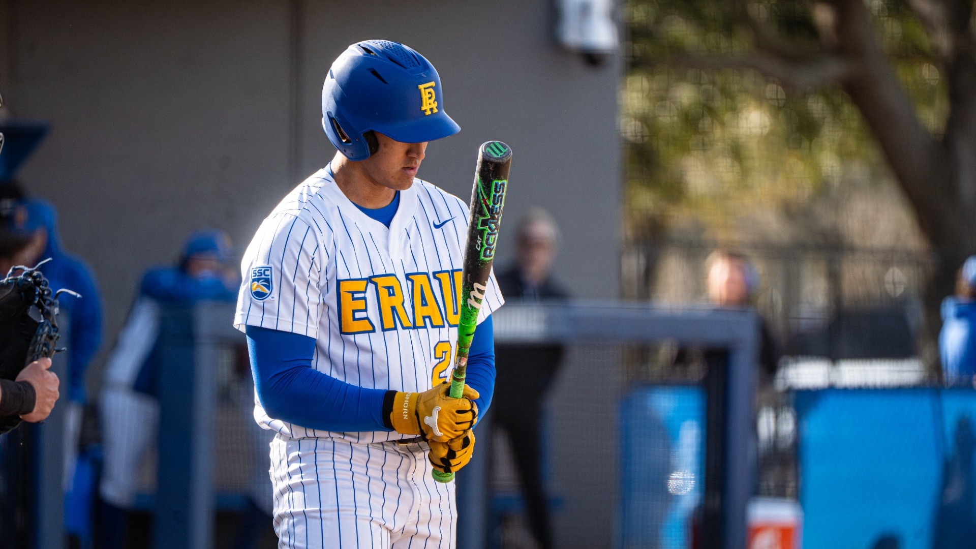 Malachi Pena batting UNG game 2