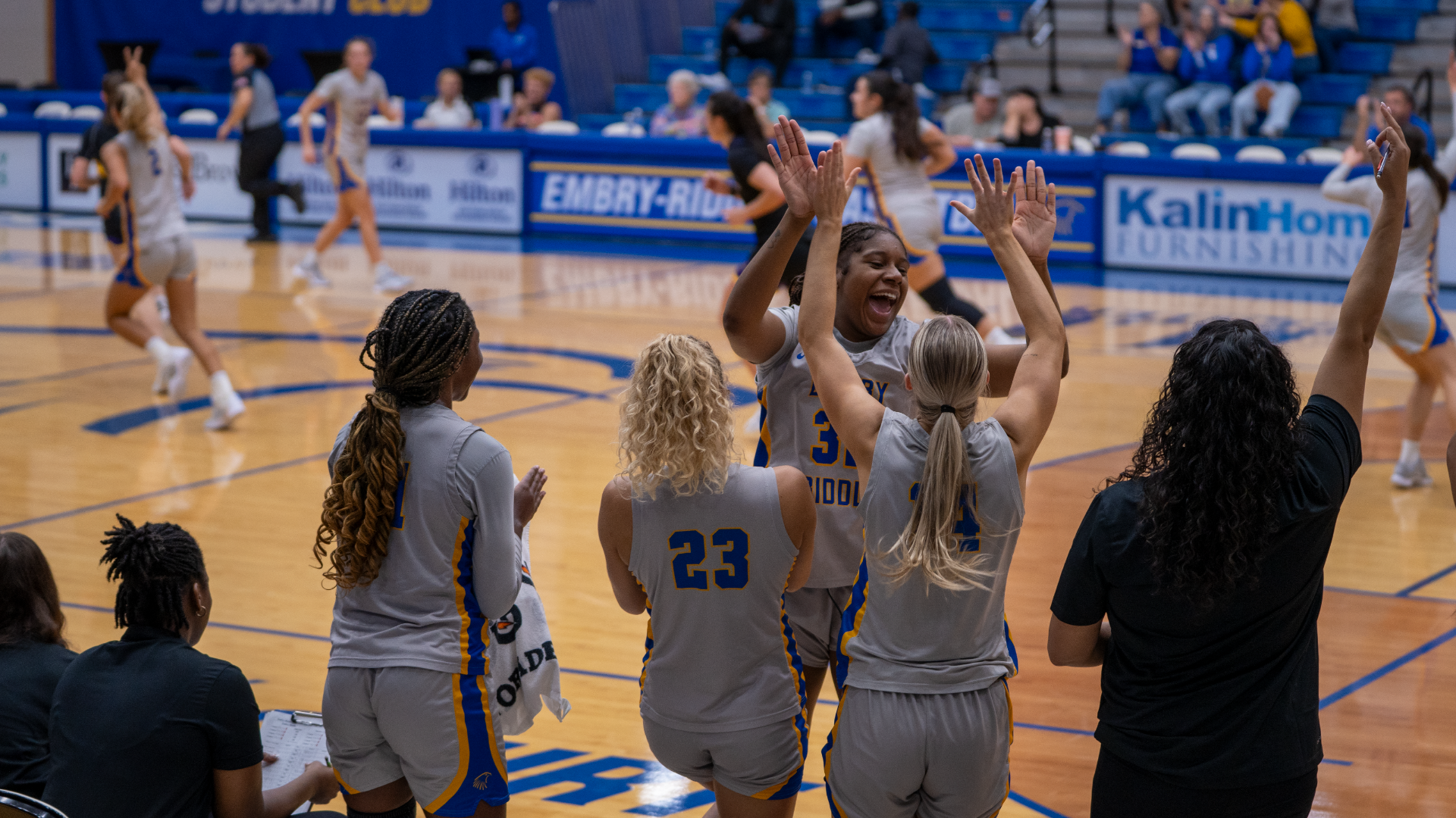 WBB Bench Celebration