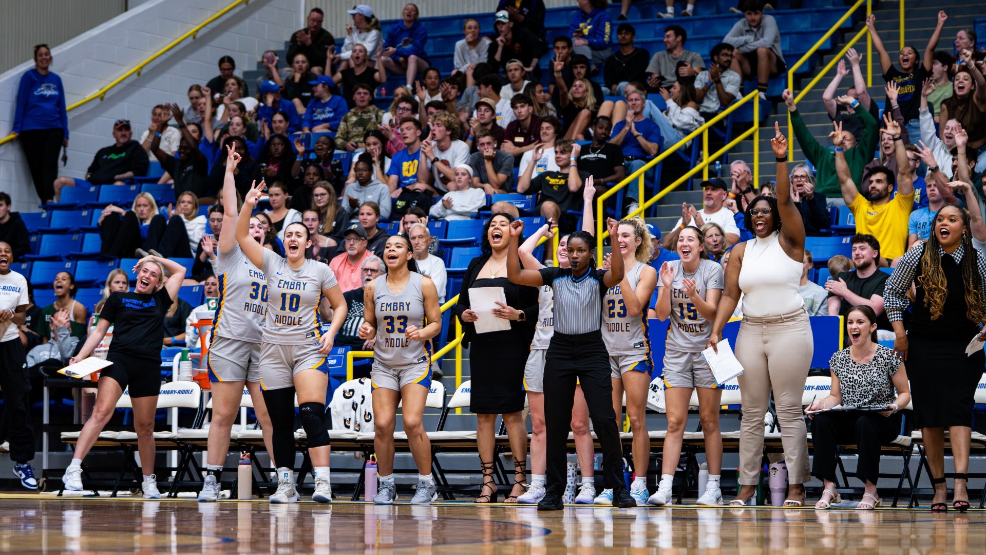 WBB Bench Celebration
