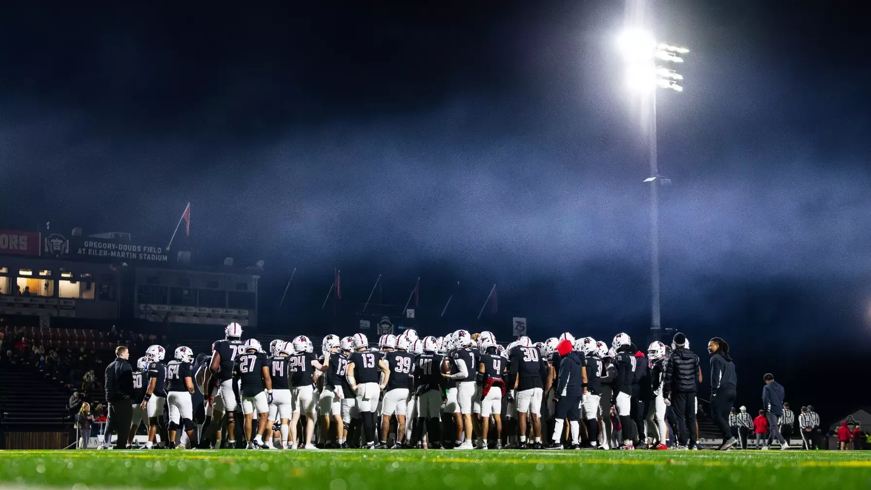 ESU Football Team Huddle