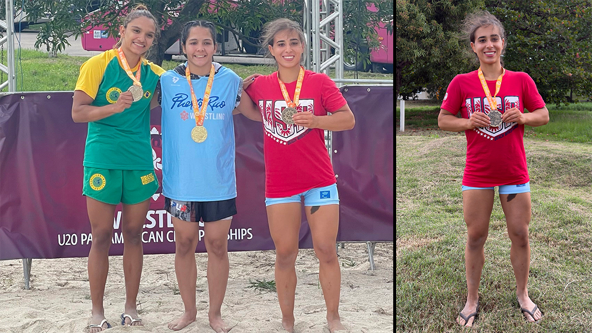 Yianna Foufas Bronze Medal U20 Pan American Beach Wrestling Championships