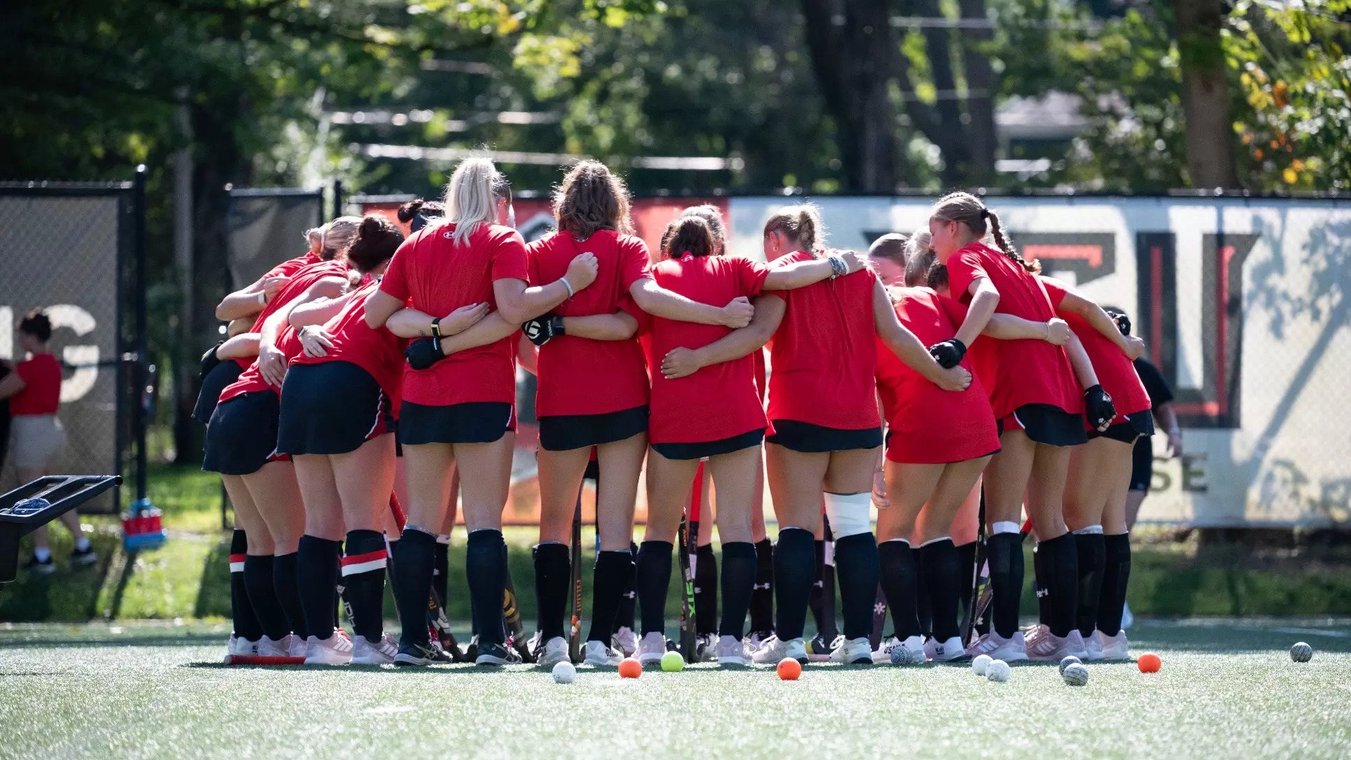 Field Hockey Team Huddle