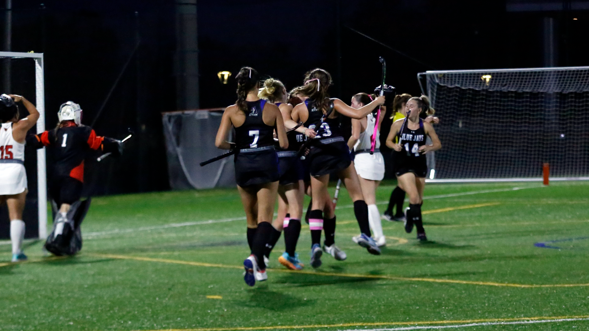 Field hockey celebration vs Catholic 101326