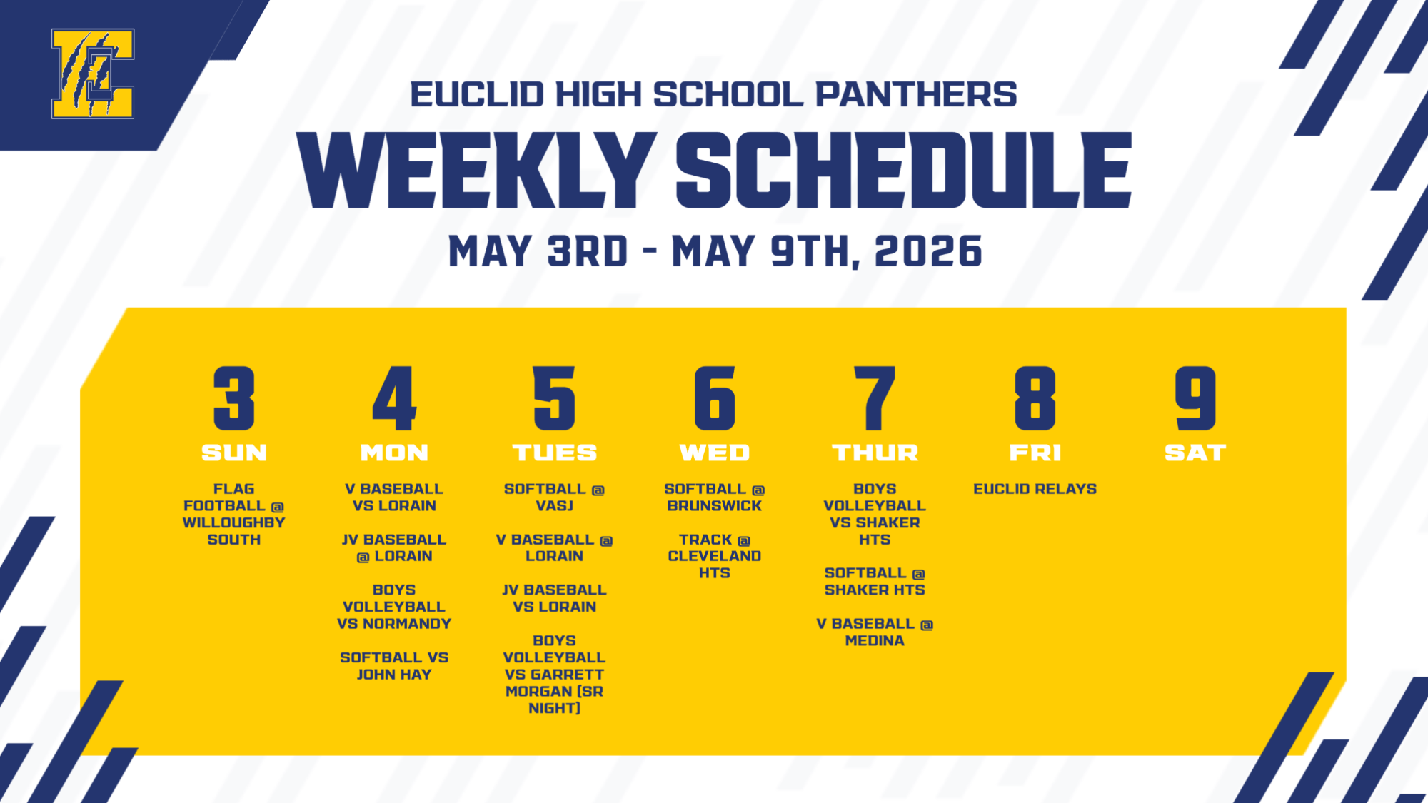week of May 3 - 9