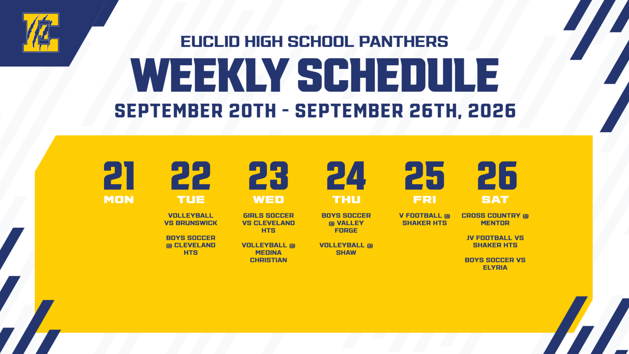 week of Sept 20-26