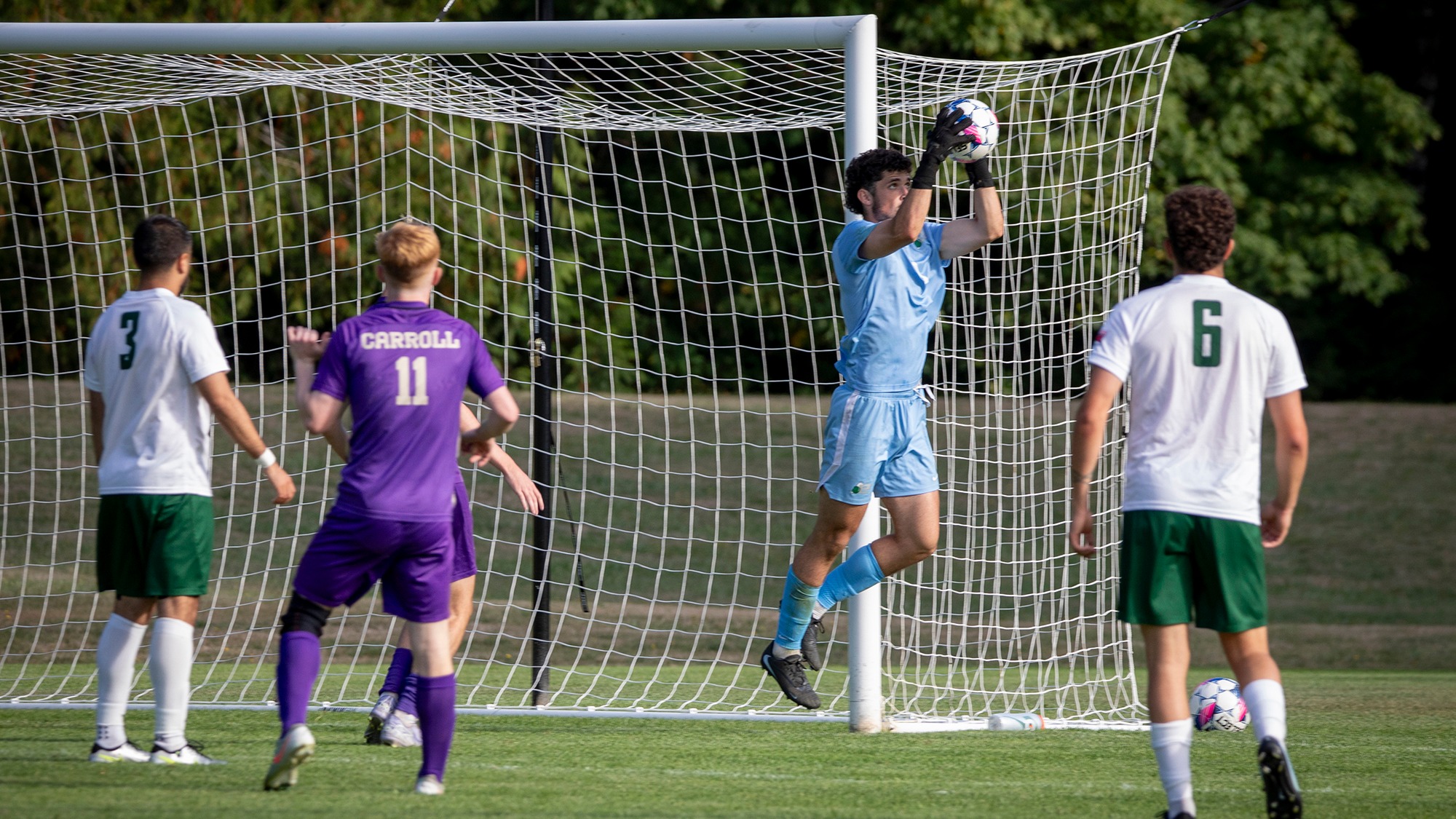 Tom Cole earns a save for the Geoducks.