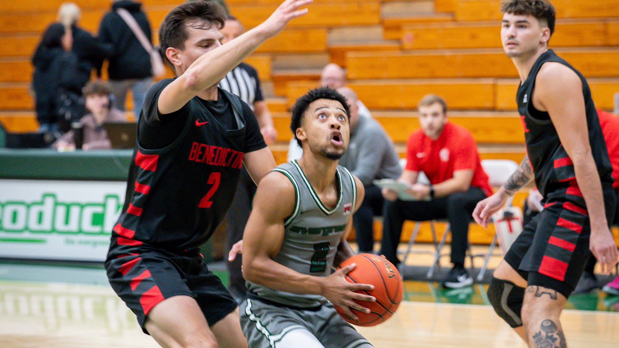 Jayson Mathews prepares to take an inside shot.