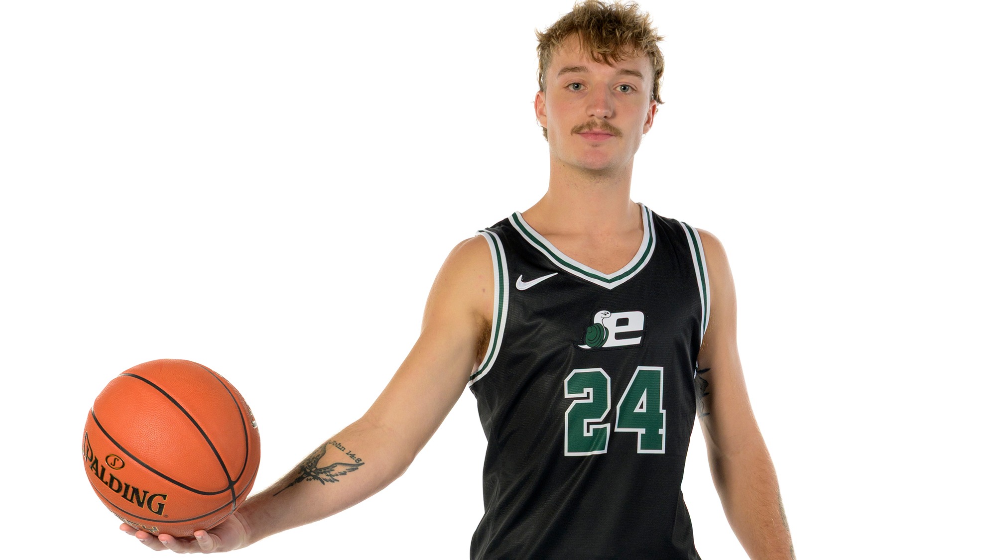 Gabriel Wigginton of Evergreen men's basketball poses for 2025-26.