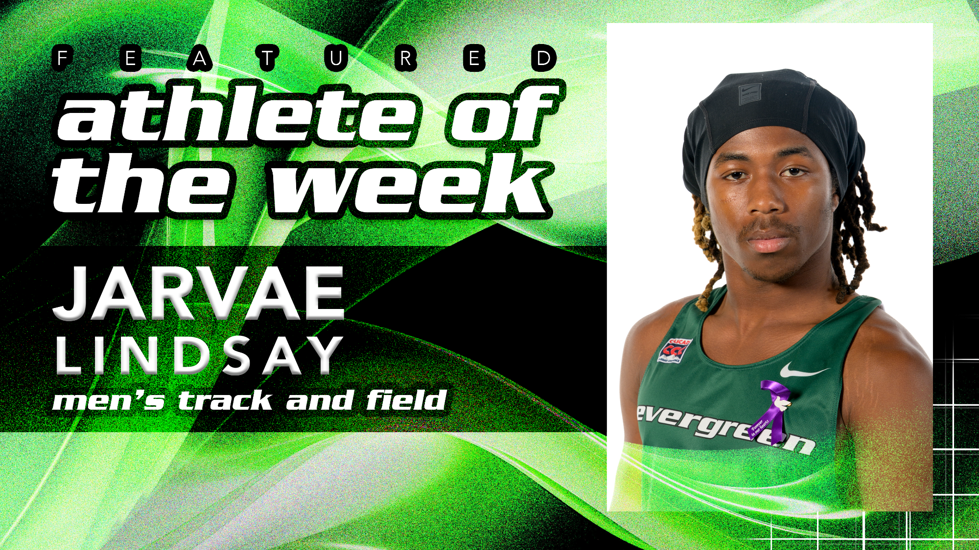 Jarvae Lindsay from men's track and field with 