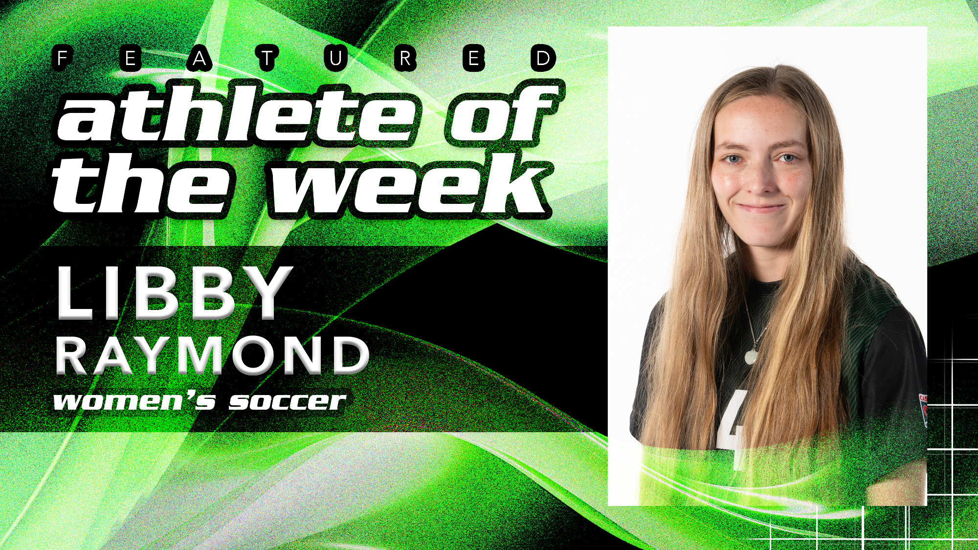 Libby Raymond from women's soccer with 
