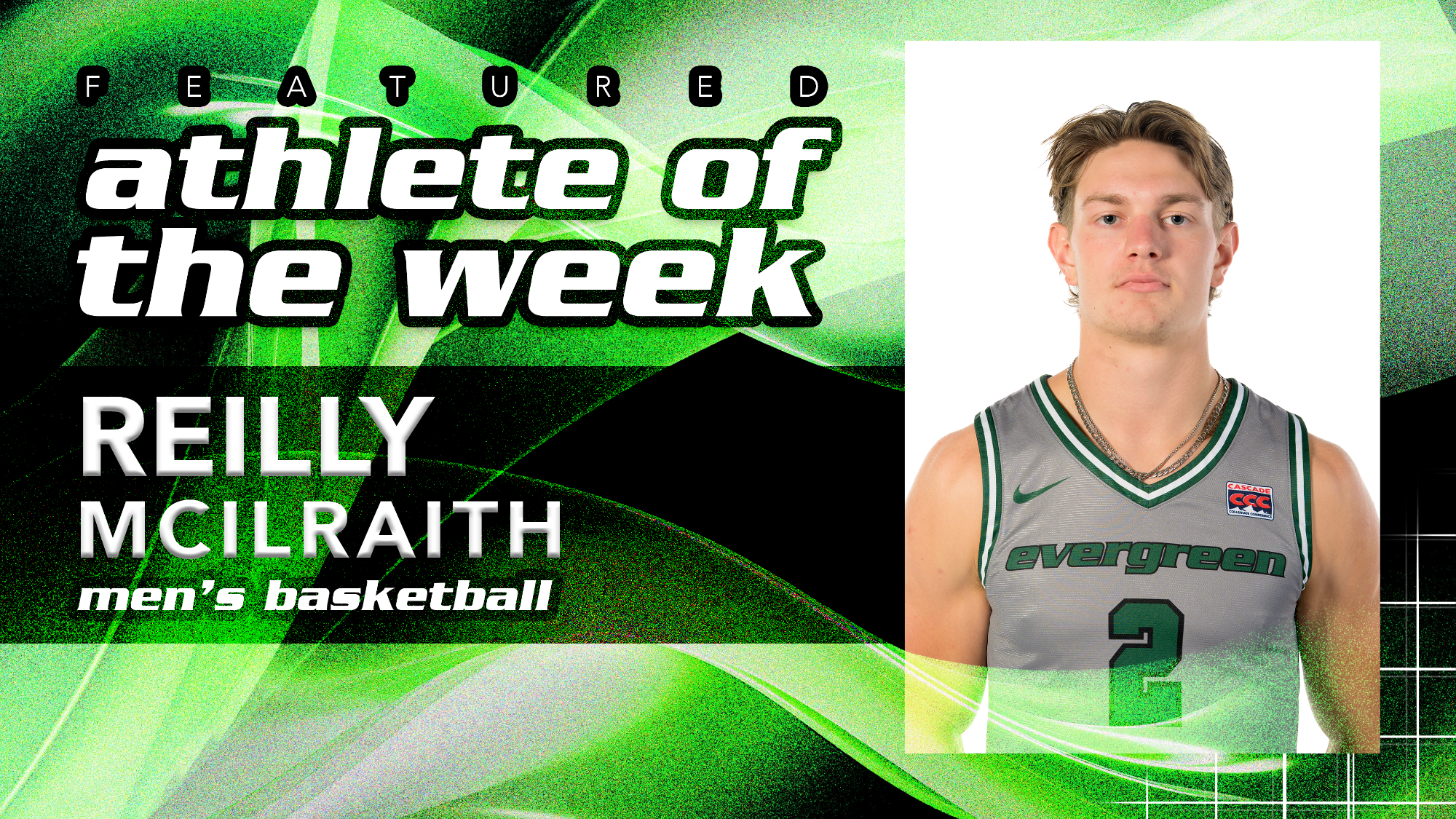 Reilly McIlraith from men's basketball with 