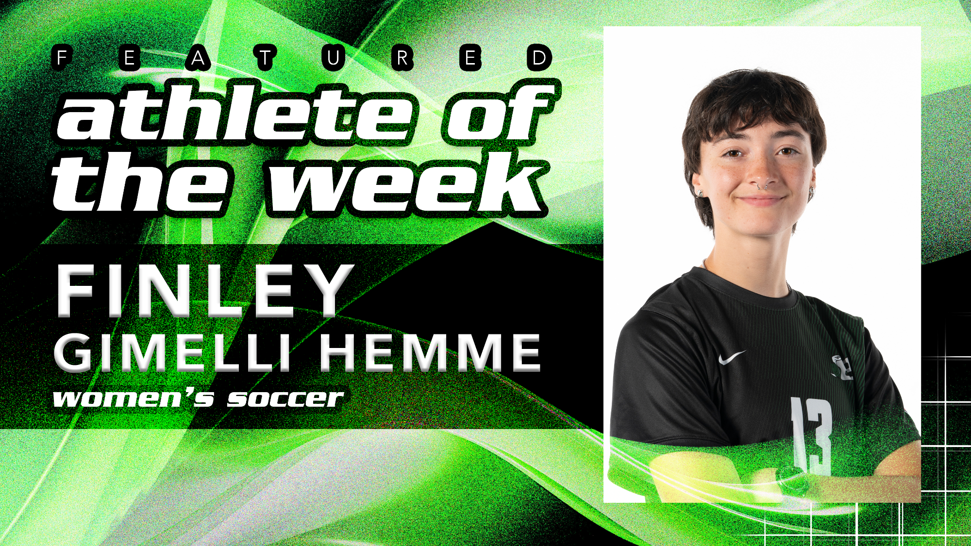 Finley Gimelli Hemme from women's soccer with 