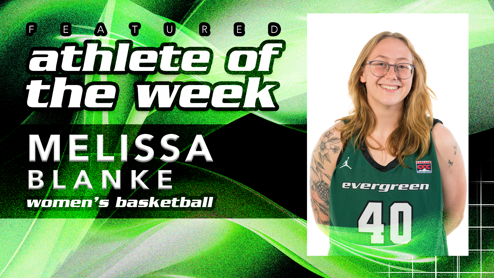 Melissa Blanke from women's basketball with 