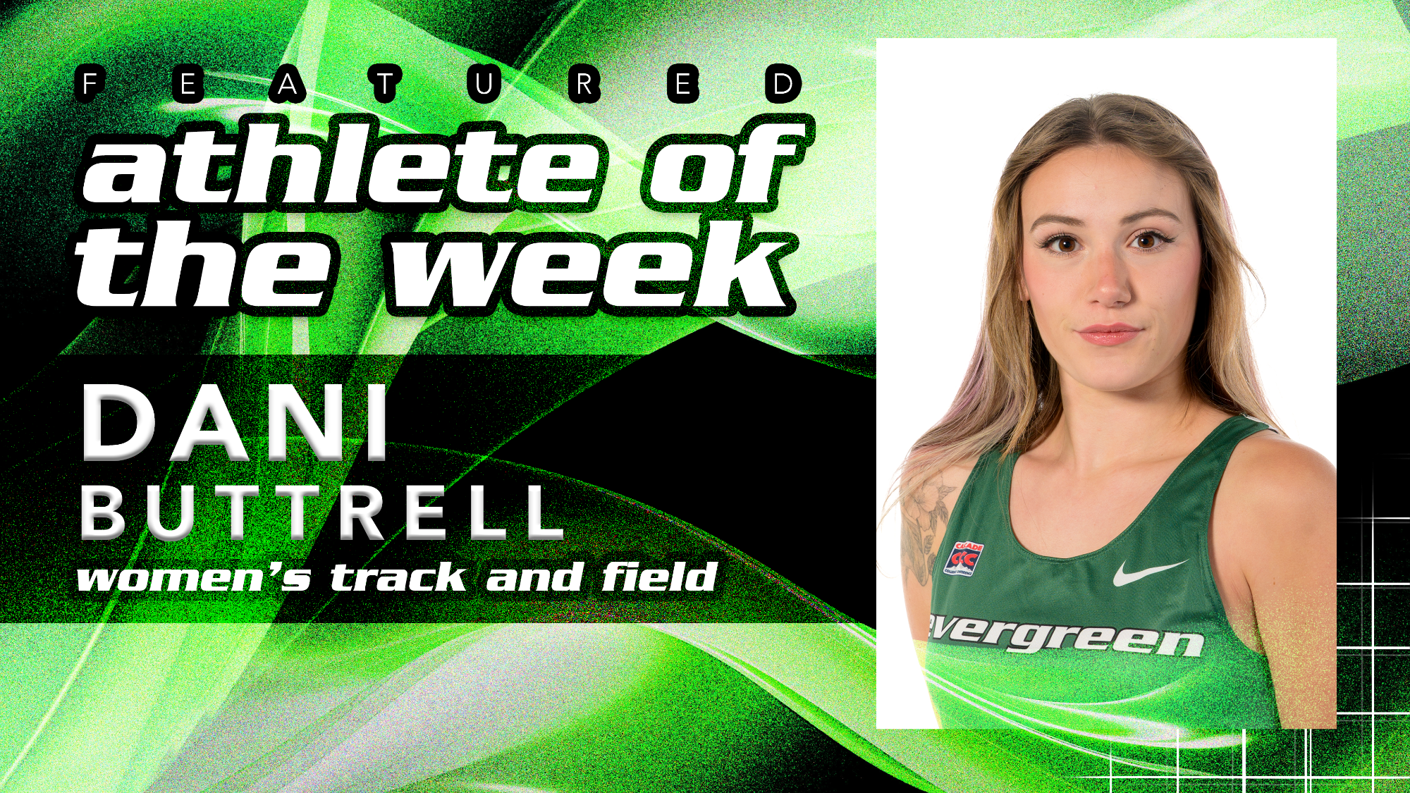 Dani Buttrell from women's track and field with 