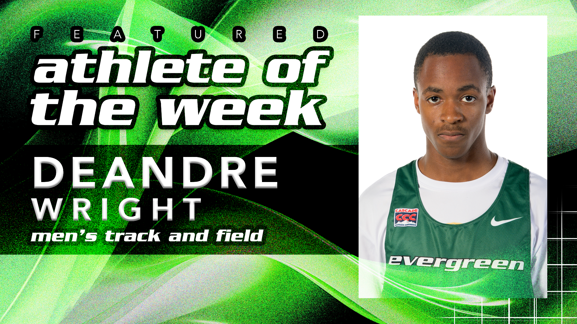 DeAndre Wright from men's track and field with 