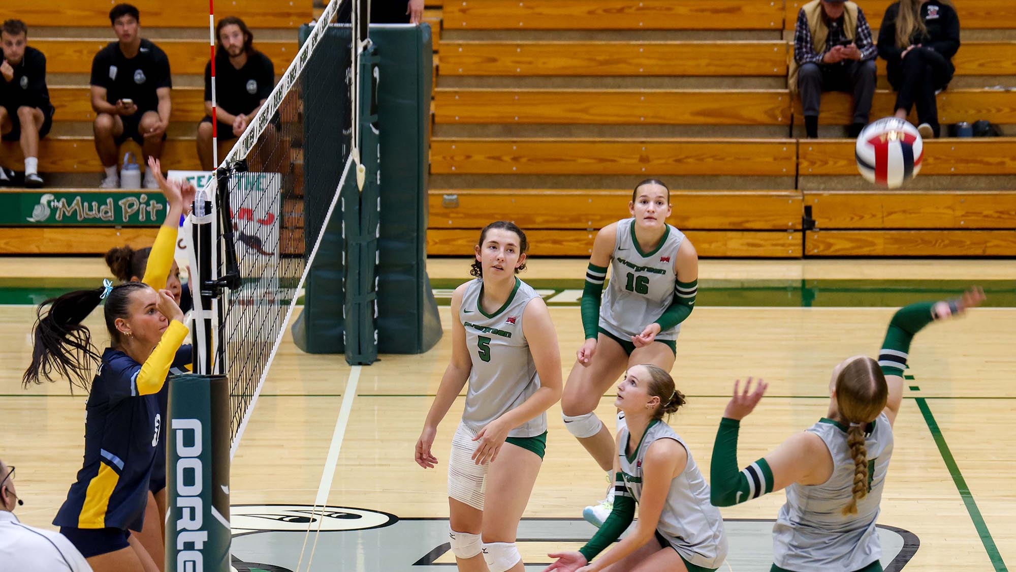 Zofia Formella hits an attack for the Geoducks