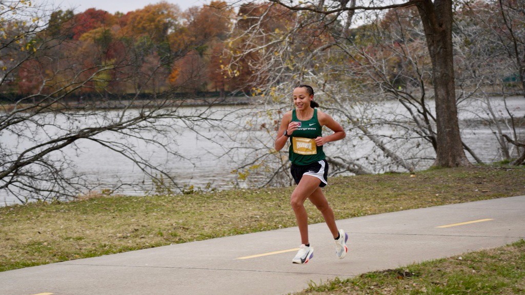 Alauna Carstens competes at the 2025 NAIA Marathon Classic.