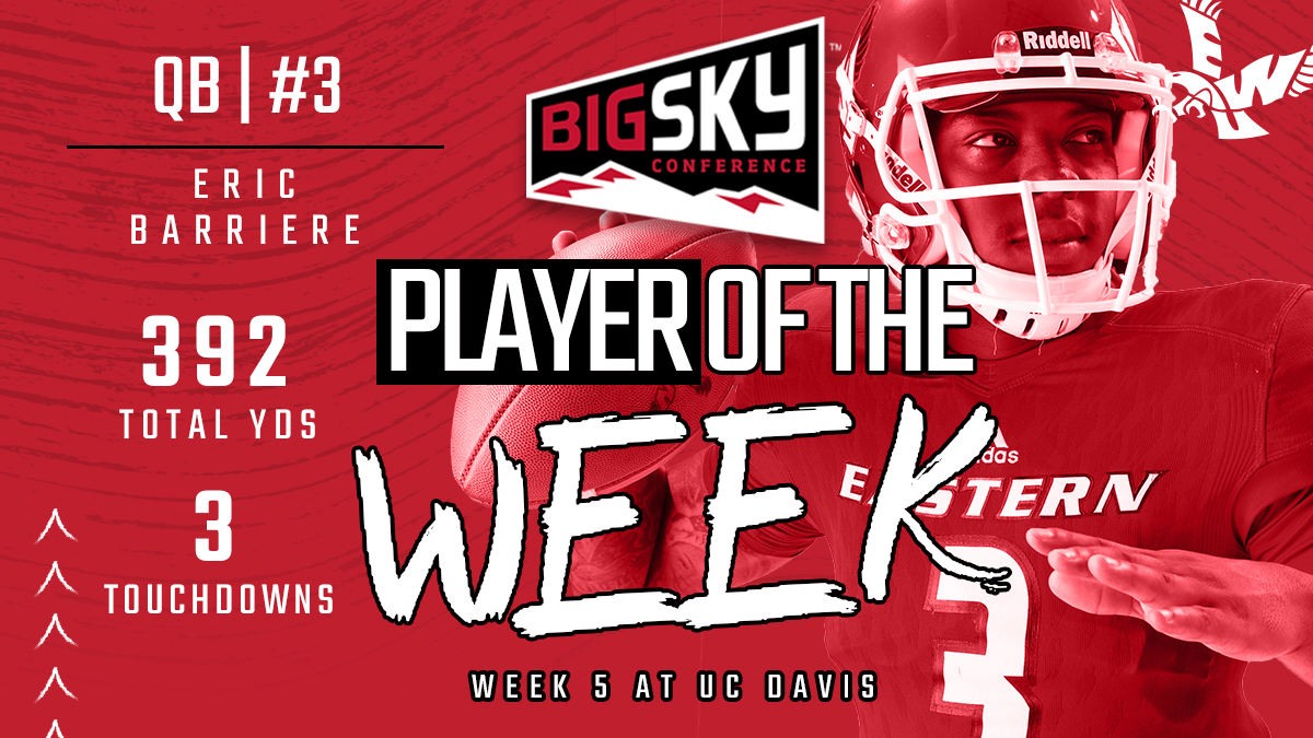 Eagle AllAmerica QB Wins Sixth Career Big Sky Player of the Week Honor
