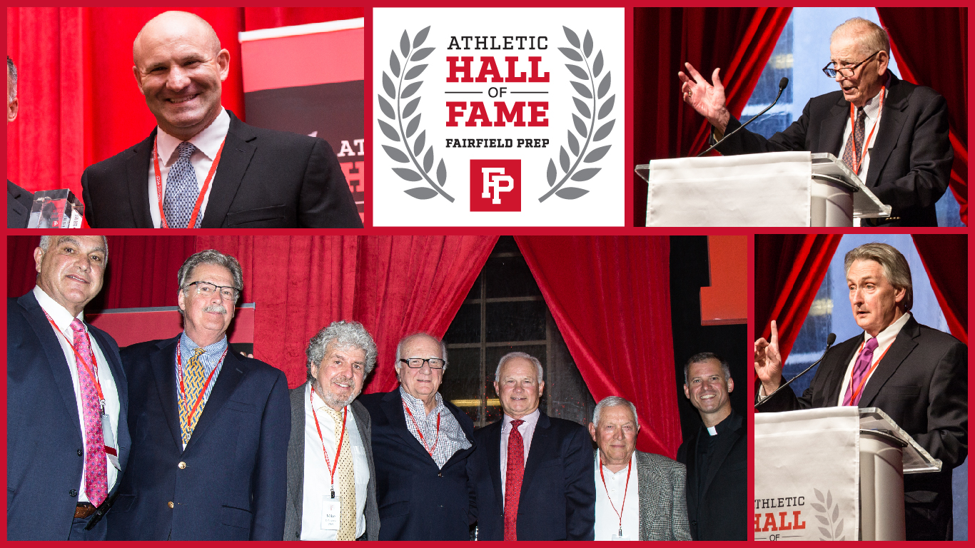 A montage of the Fairfield Prep Athletic Hall of Fame evening on May 31, 2019.