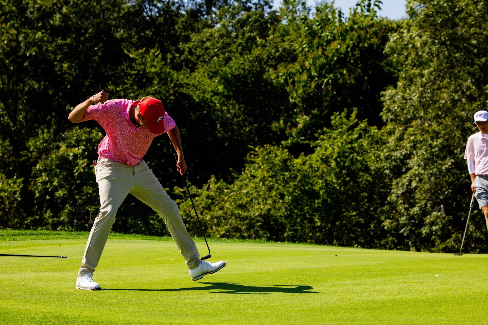 Rasmus Ditzinger celebration at SHU Fall Classic