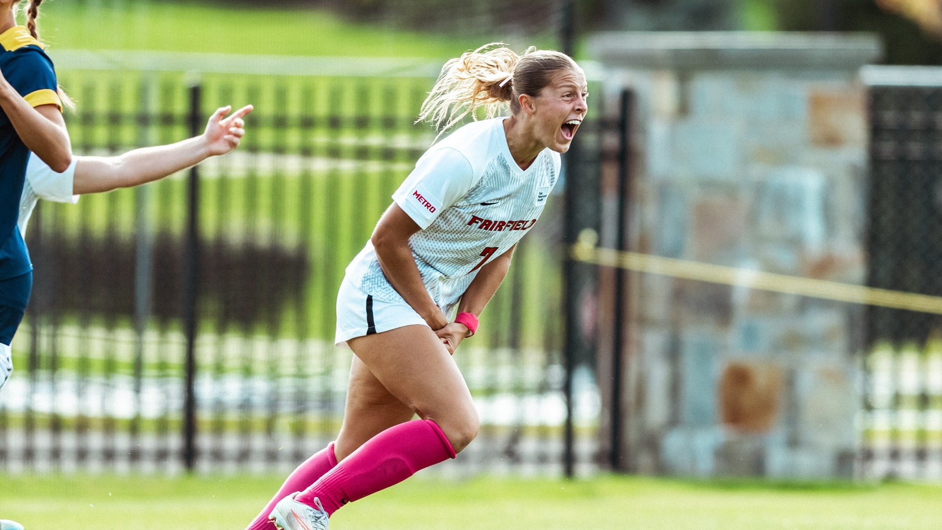 Pisani celebrates against Merrimack