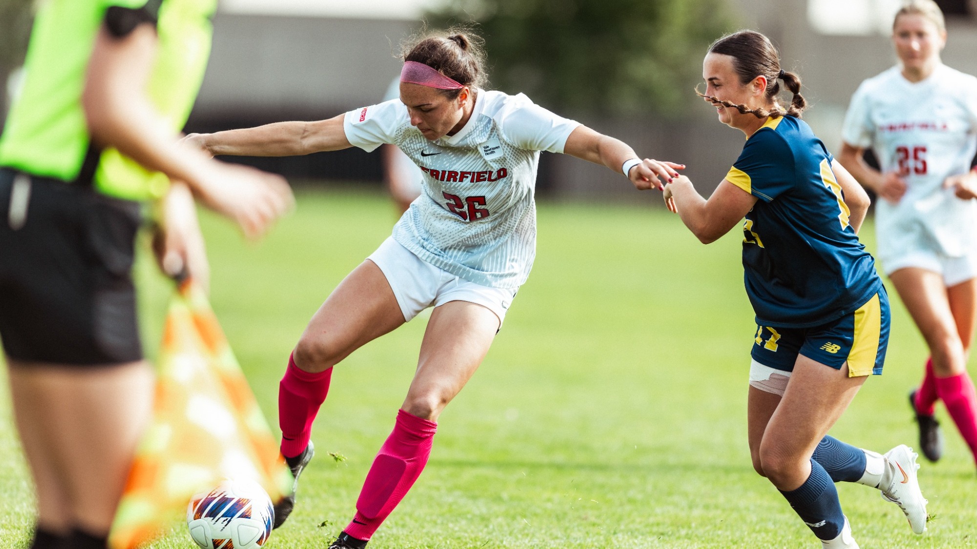 Walsh fights for the ball
