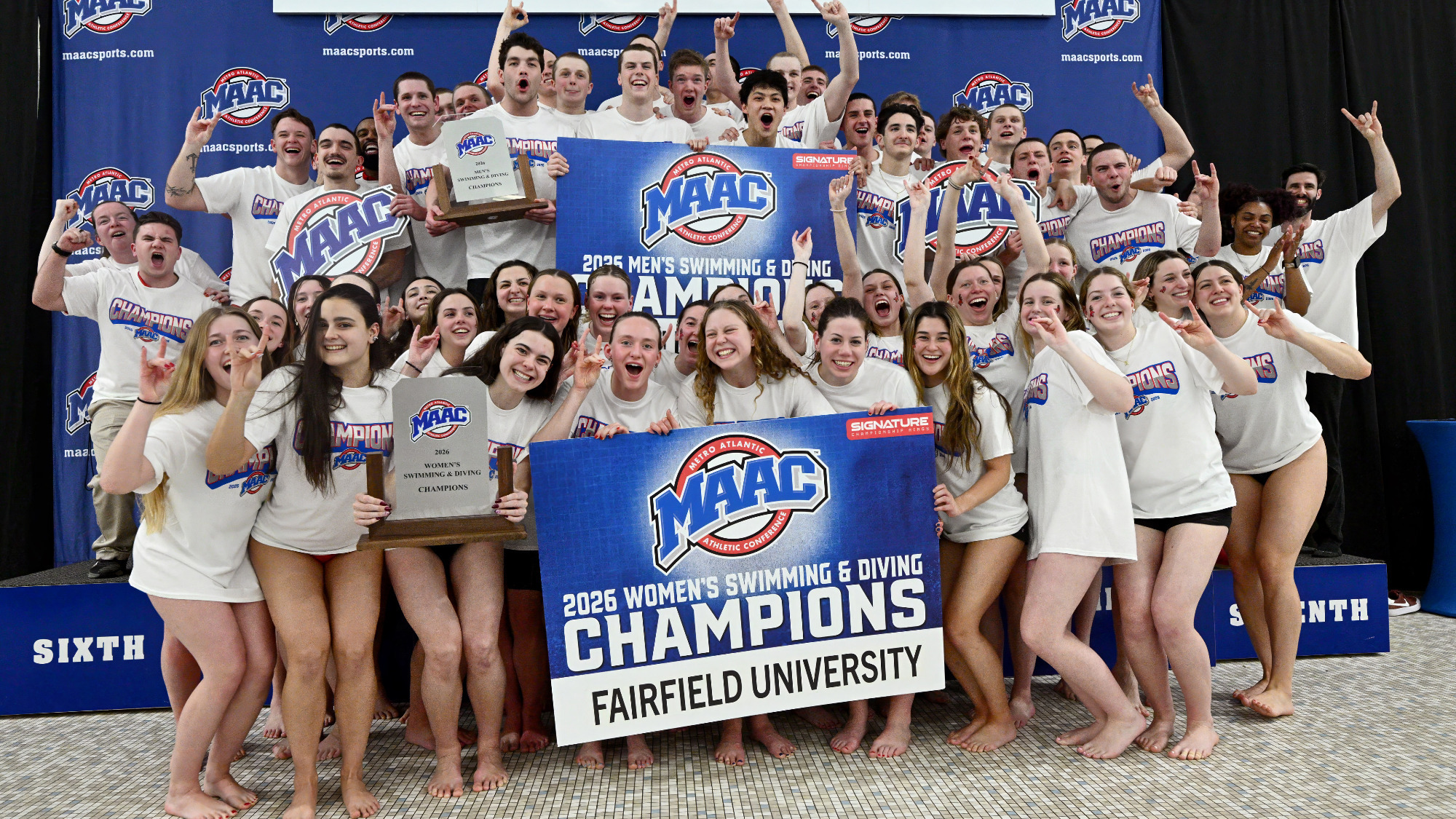 2026 Swim & Dive Combined Team Photo - MAAC Champions