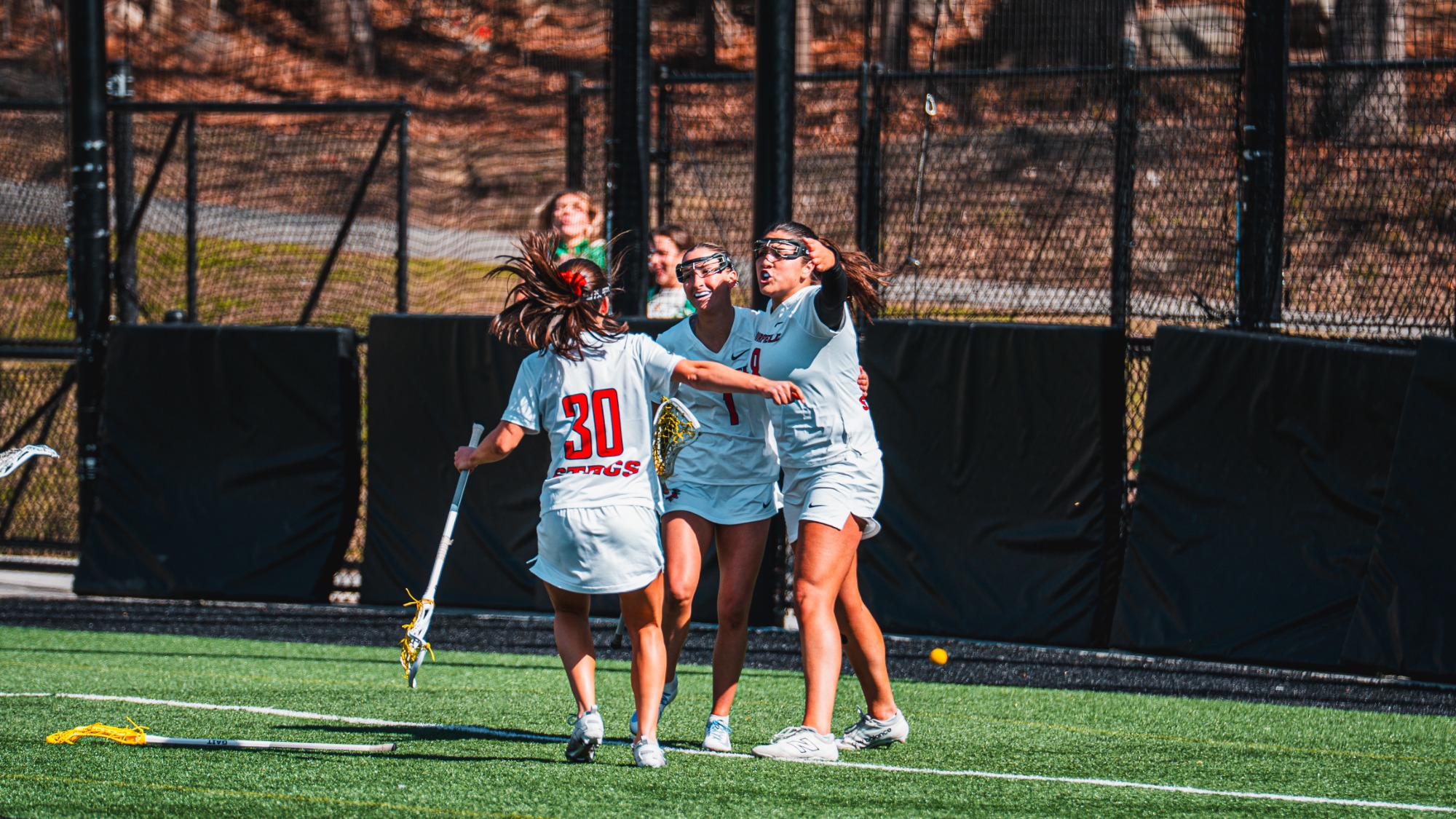 Team celebration vs Siena