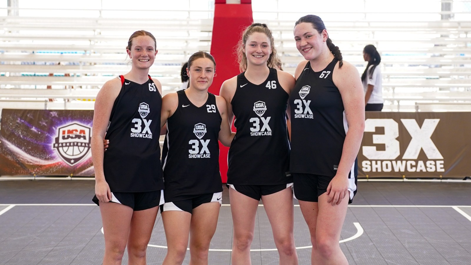 Stags pose for team picture during 3X3 USA Basketball Showcase