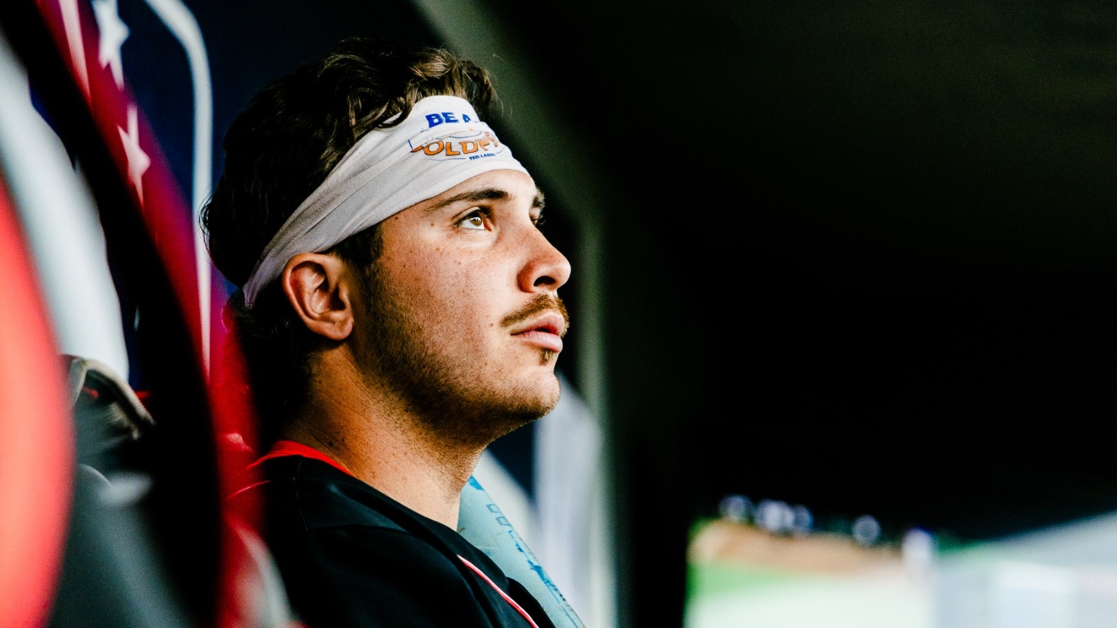 Kuczik stares in the dugout