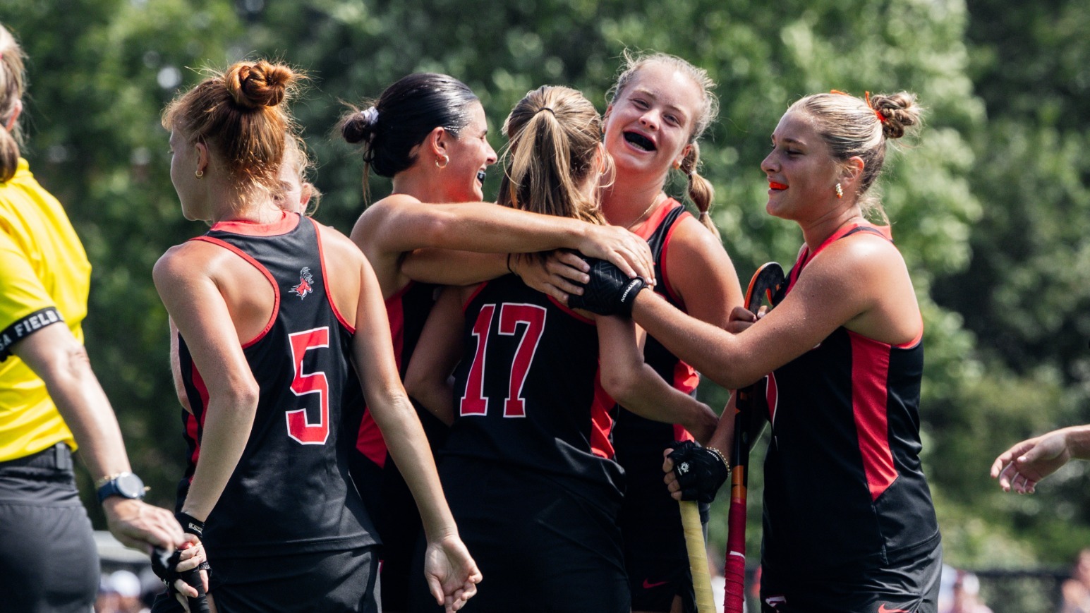 Team celebration vs Holy Cross