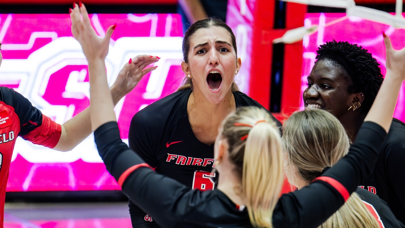 Team celebration at Sacred Heart