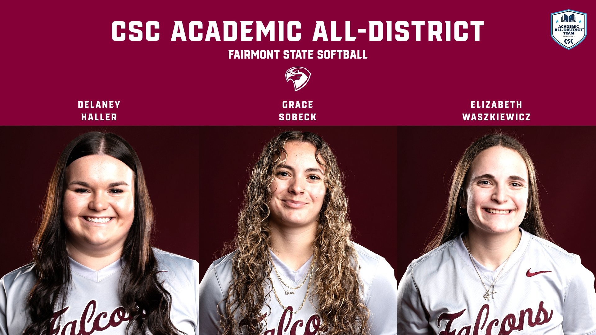 2025 Softball CSC Academic All-District